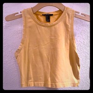 Forever 21 vintage washed mustard crop top